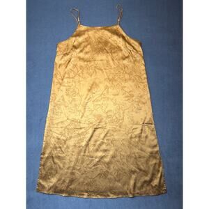 Stars Above Y2K Gold Floral Slip Dress Size Medium